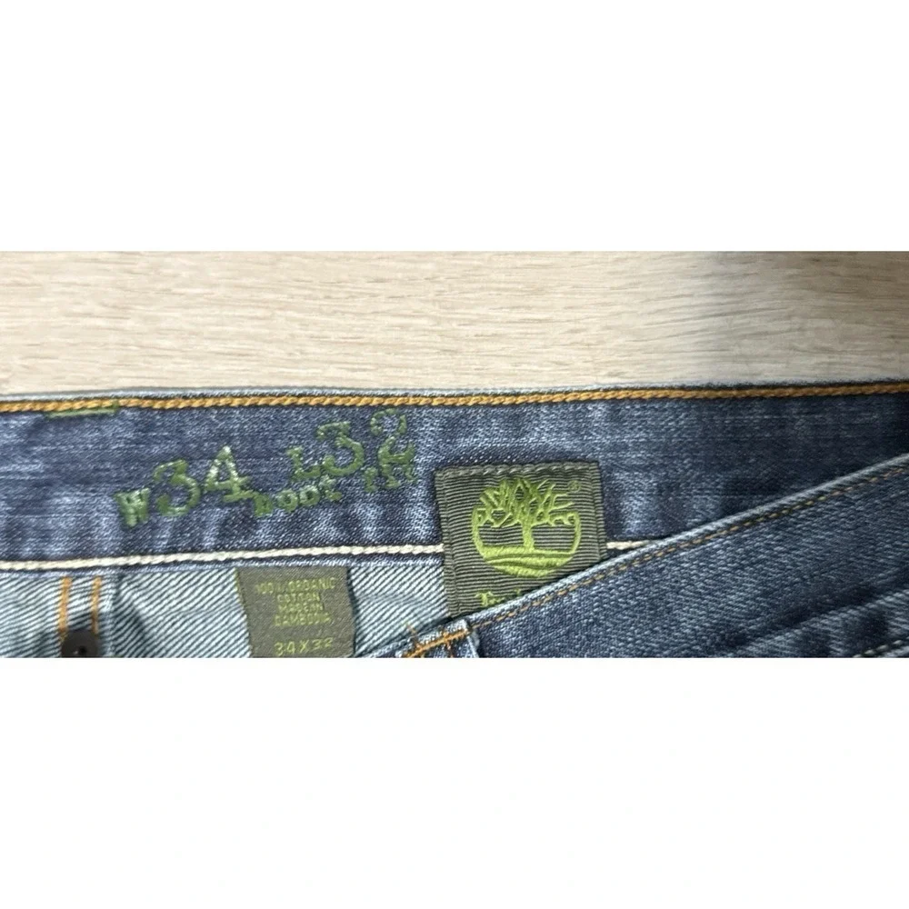 Timberland Boot Fit Jeans Mens Size 34x32 Blue Denim Medium Wash Cotton Bootcut